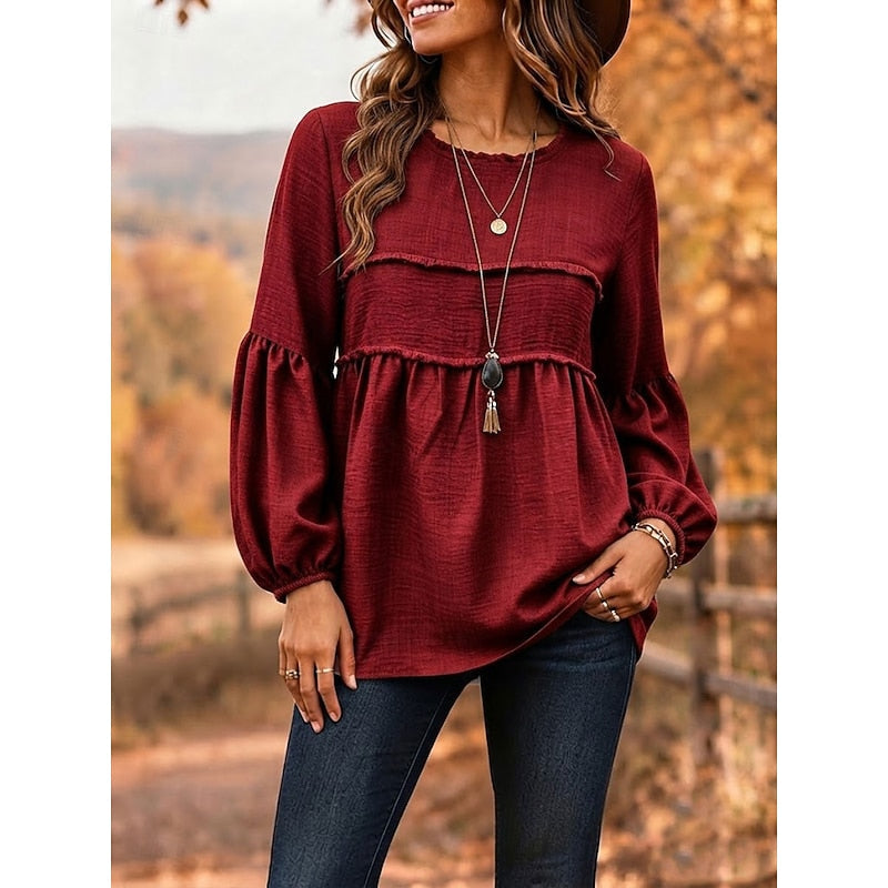 Rebecca | Relaxed Peplum Blouse