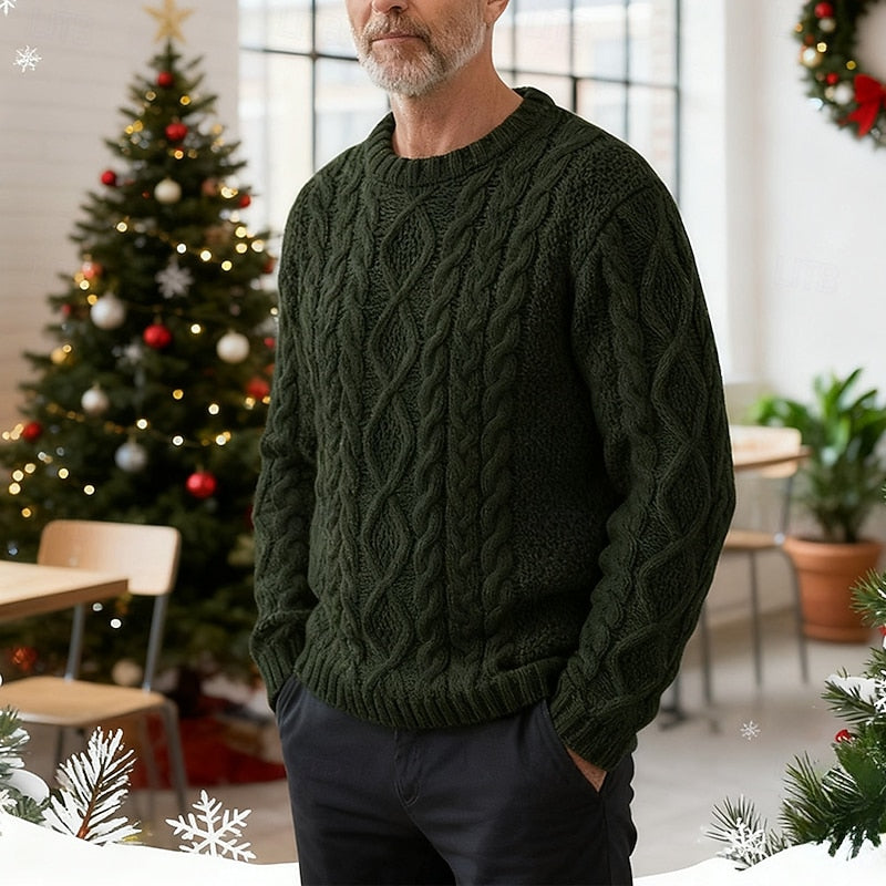 Ellis | Cable Knit Crew Neck Jumper
