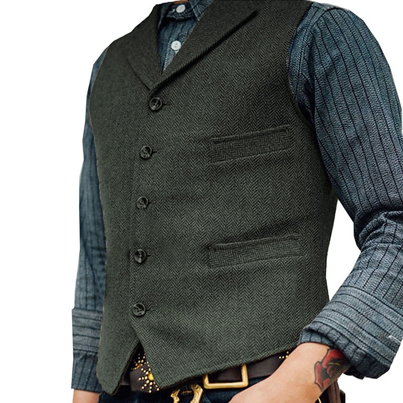 Gerard | Herringbone Tailored Waistcoat