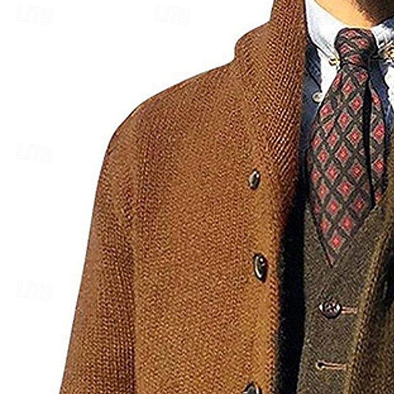 Frederick | colour Block Shawl Collar Cardigan
