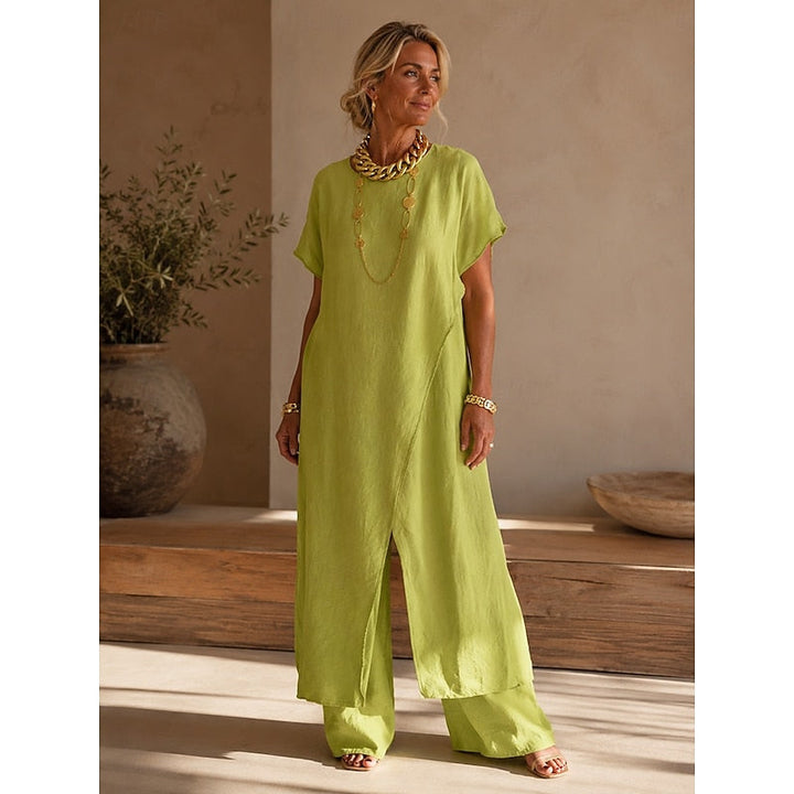Regina | Relaxed Wrap-Front Two-Piece Set