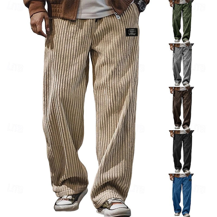 Bryson | Relaxed Ribbed Wide-Leg Trousers