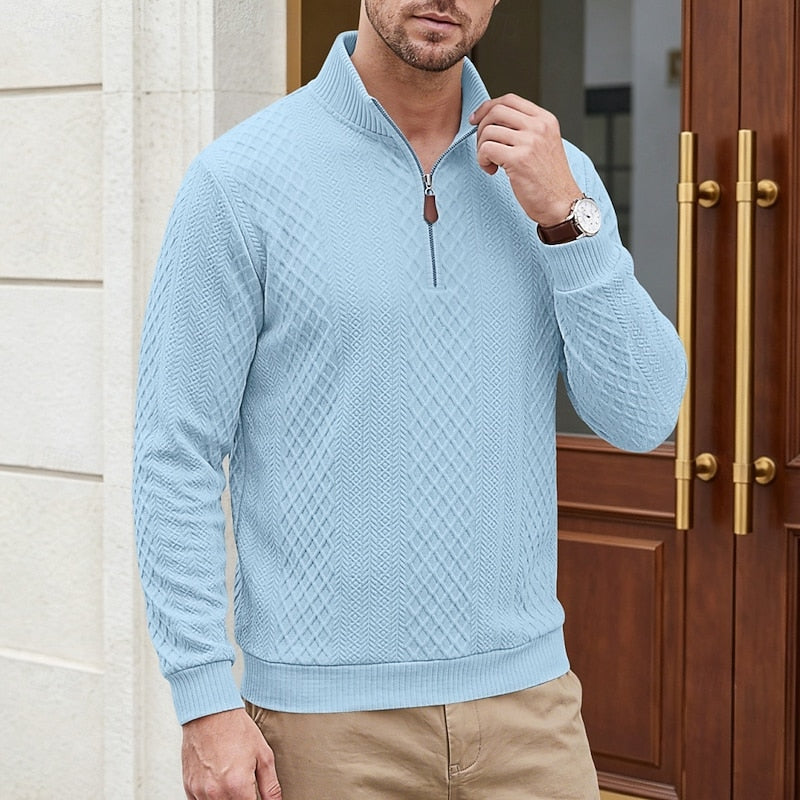 Nash | Textured Quarter-Zip Pullover