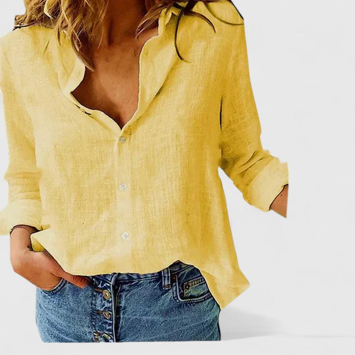 Rosanne | Relaxed Button-Up Blouse