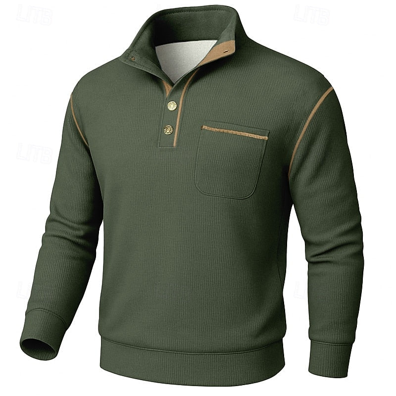 Conrad | Textured Half-Button Pullover