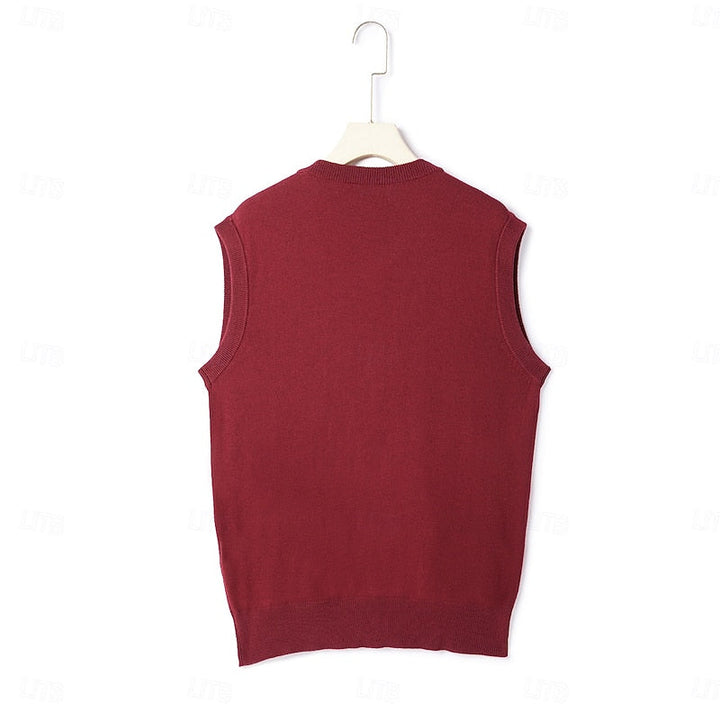 Leonard | Buttoned V-Neck Jumper Vest