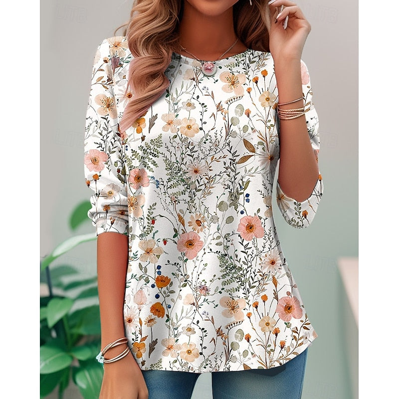 Miriam | Floral Long-Sleeve Top