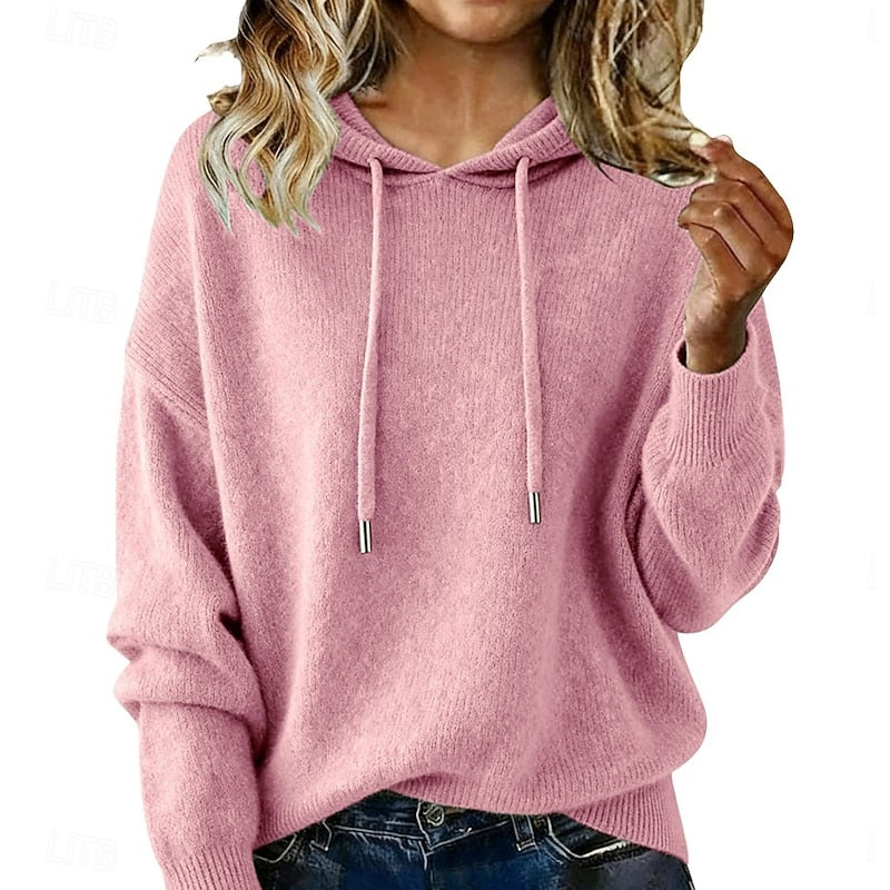 Delphine | Relaxed Hooded Knit Jumper