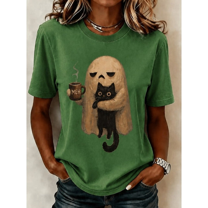 Phoebe | Ghost Cat Halloween Tee