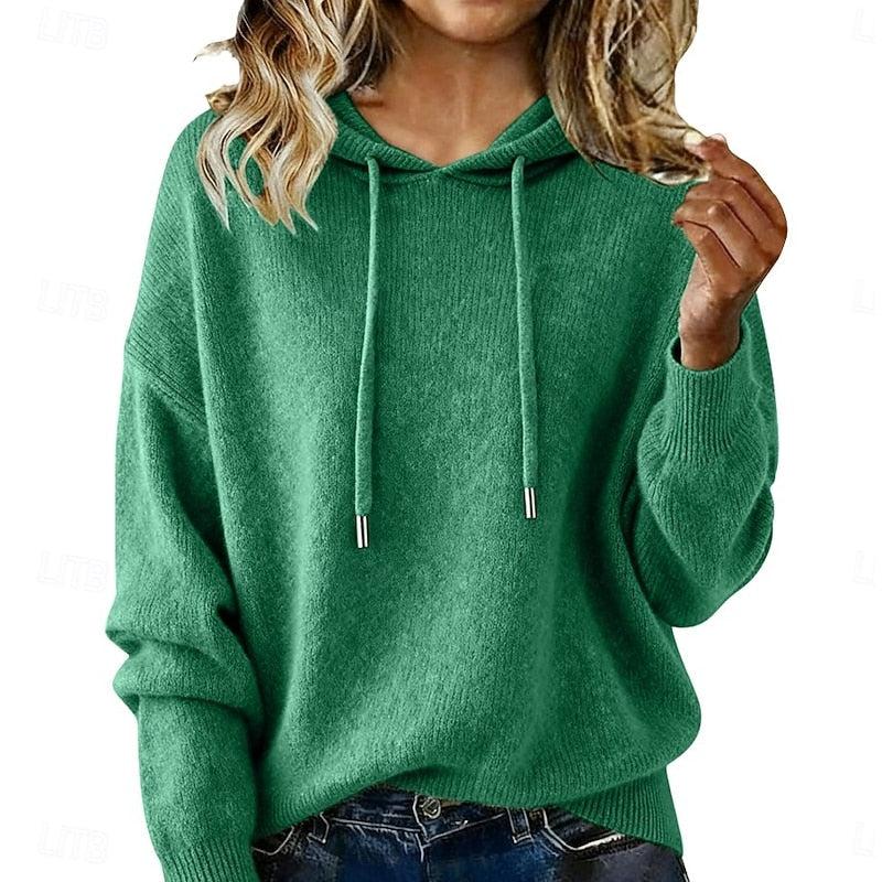Delphine | Relaxed Hooded Knit Jumper