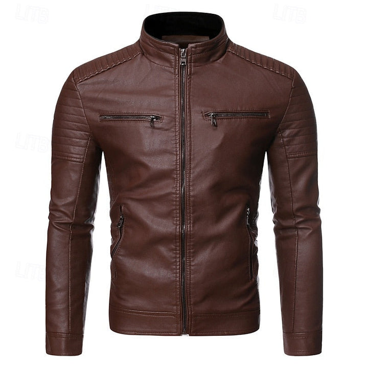 Chandler | Classic Stand-Collar Biker Jacket
