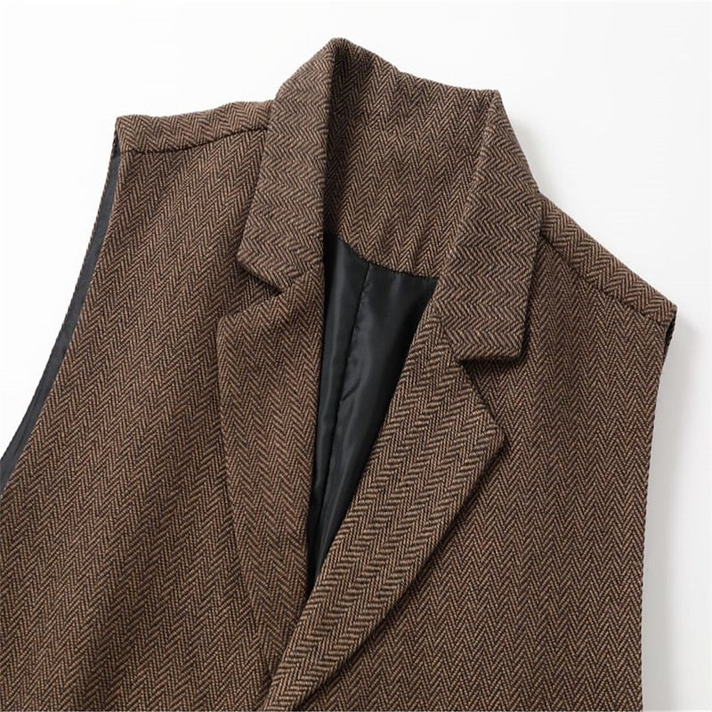 Gerard | Herringbone Tailored Waistcoat
