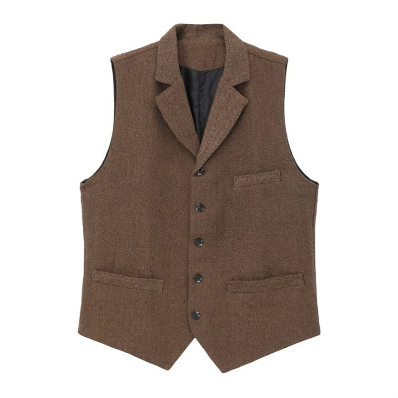 Gerard | Herringbone Tailored Waistcoat