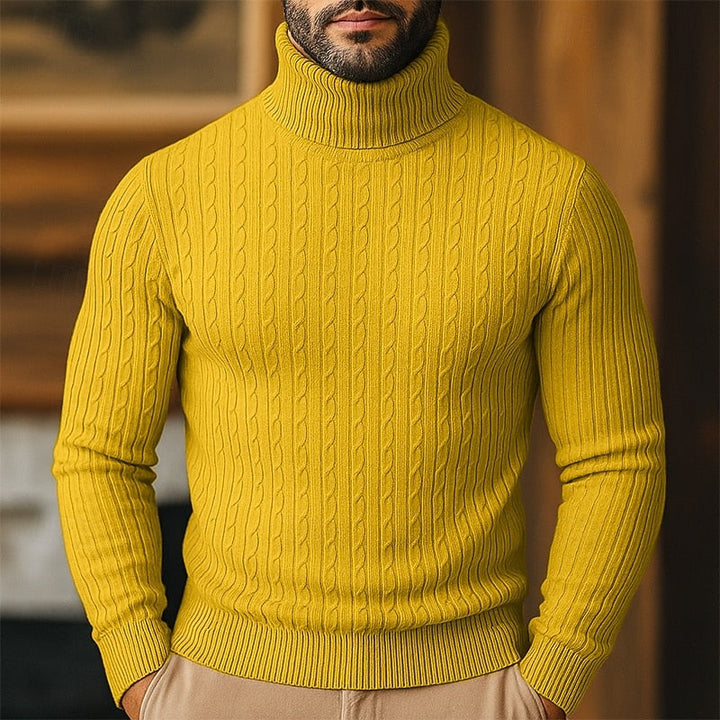 Rupert | Cable Knit Turtleneck Jumper