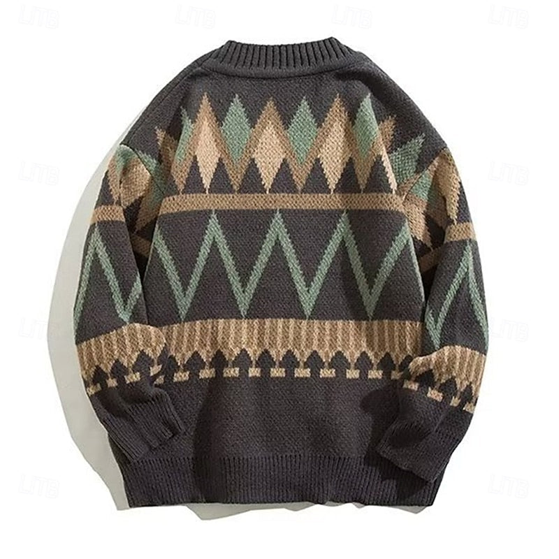 Marcus | Patterned Button-Up Cardigan