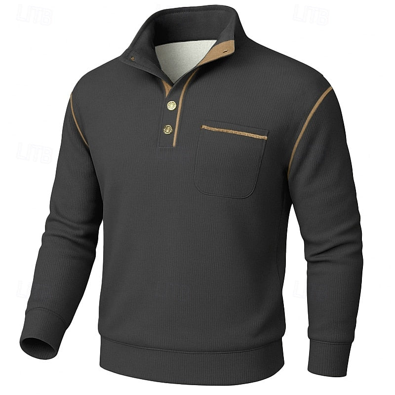 Conrad | Textured Half-Button Pullover