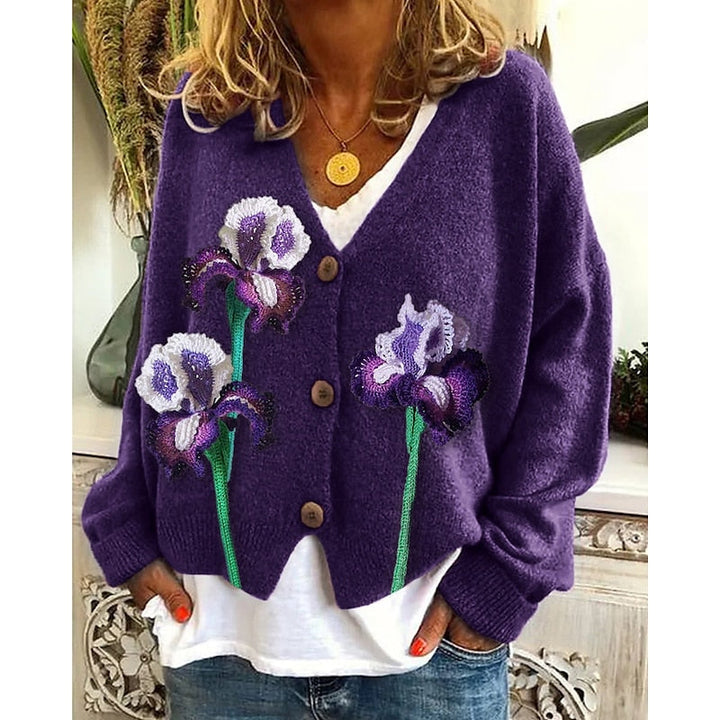 Hazel | Floral Open-Front Cardigan