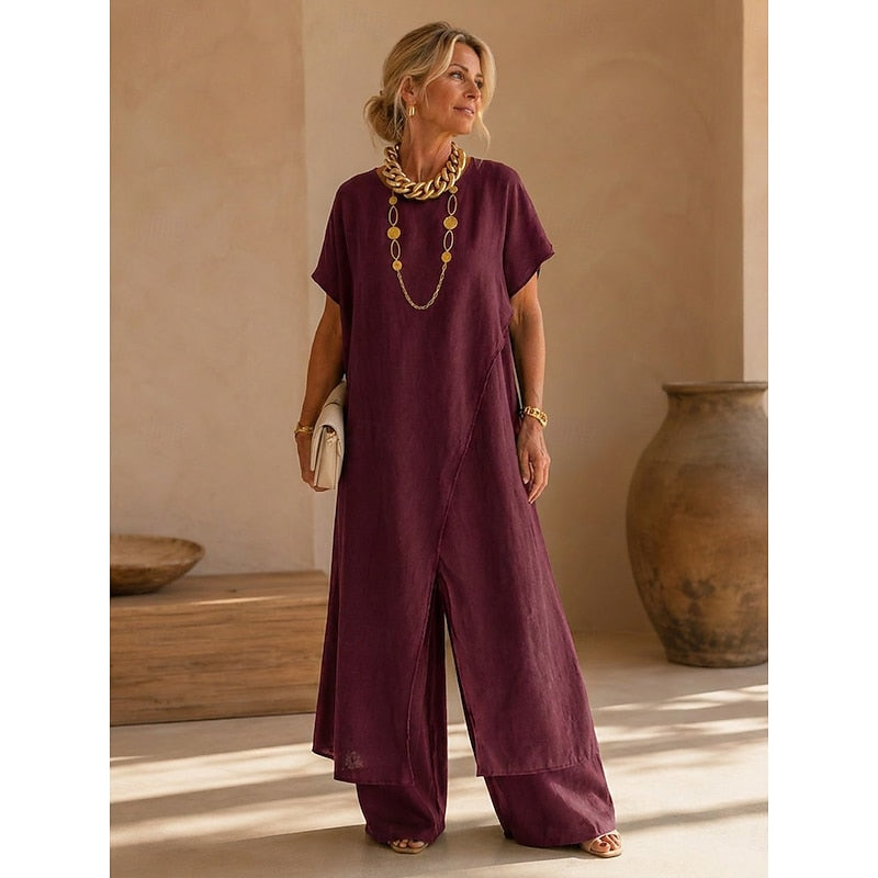 Regina | Relaxed Wrap-Front Two-Piece Set
