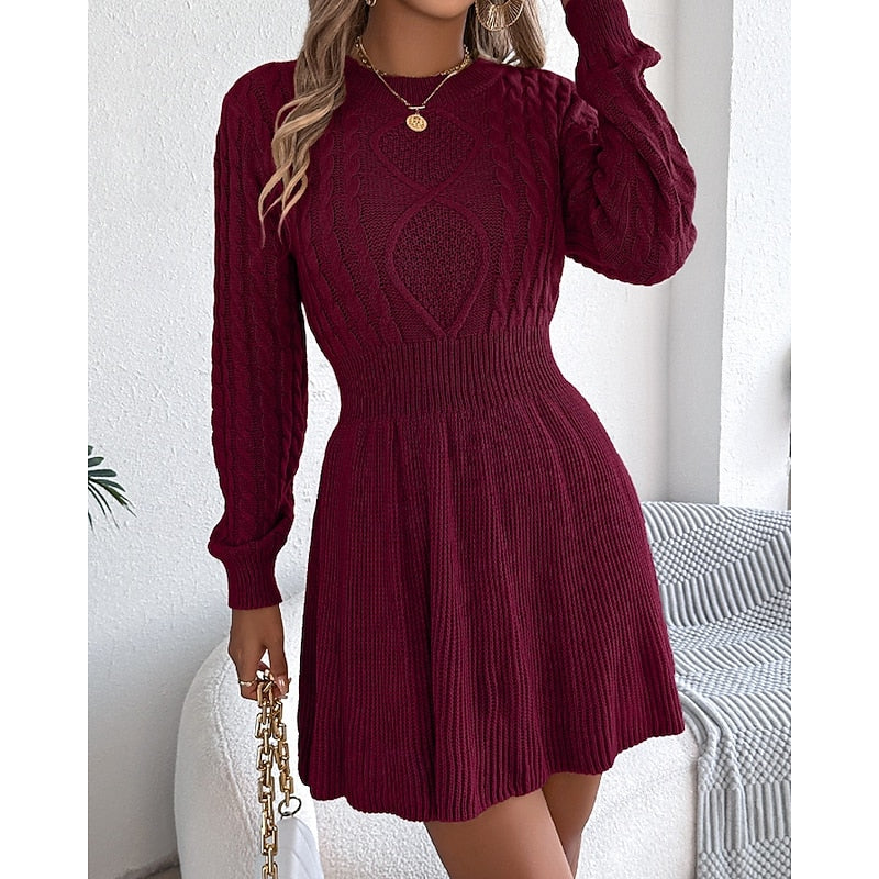 Whitney | Cable-Knit Jumper Dress