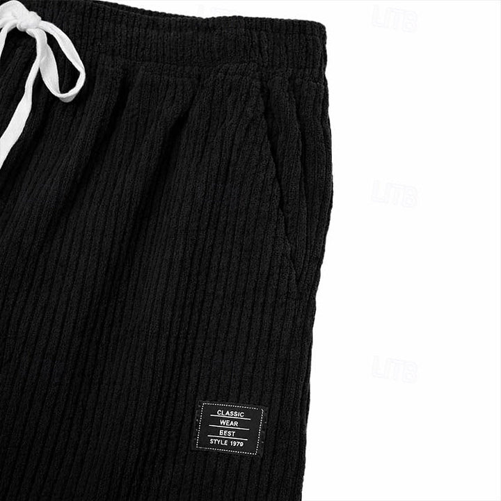 Bryson | Relaxed Ribbed Wide-Leg Trousers