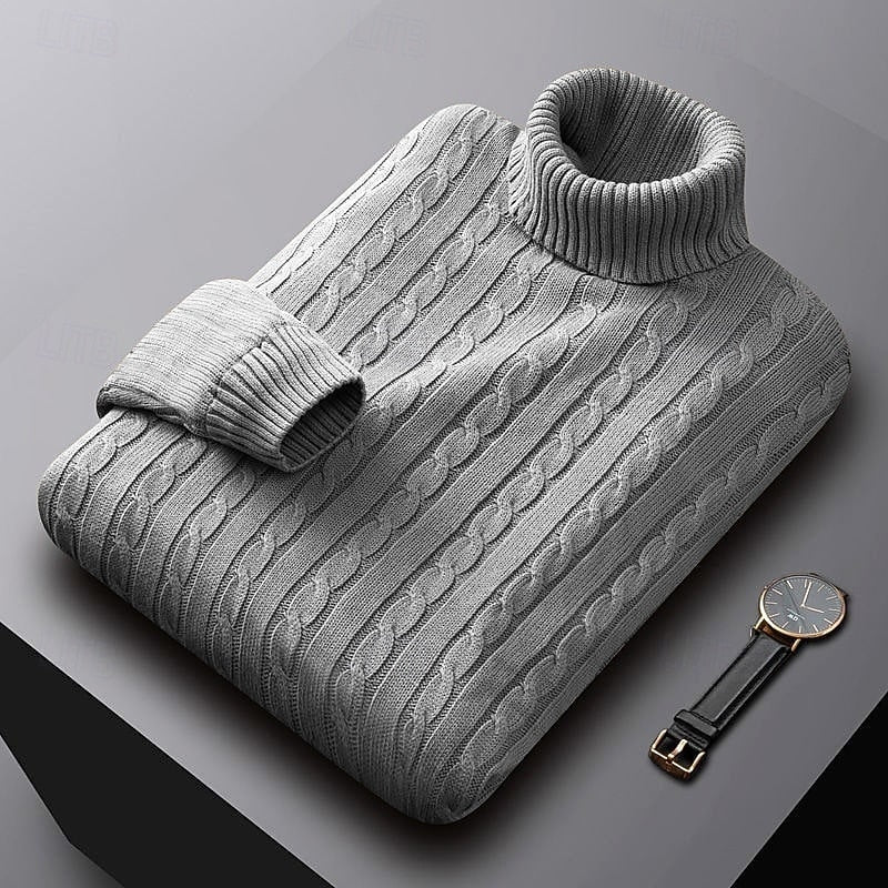 Rhys | Cable Knit Turtleneck Jumper