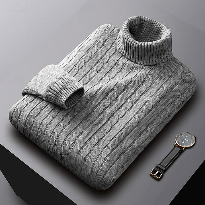 Rhys | Cable Knit Turtleneck Jumper