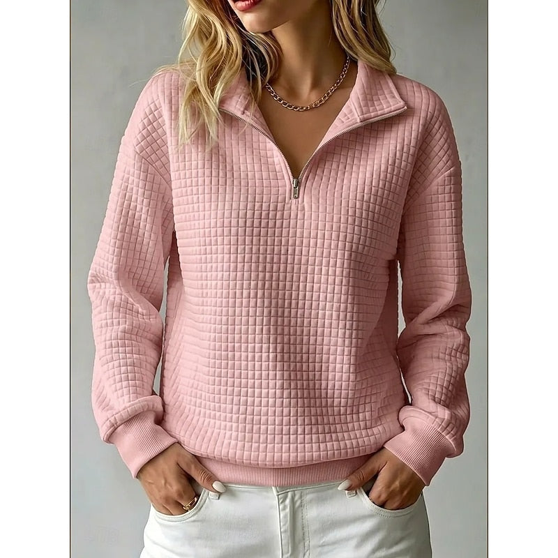 Juliana | Textured Half-Zip Pullover