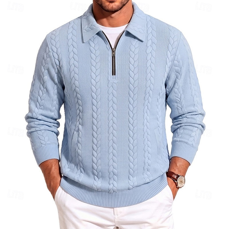Chase | Textured Quarter-Zip Jumper