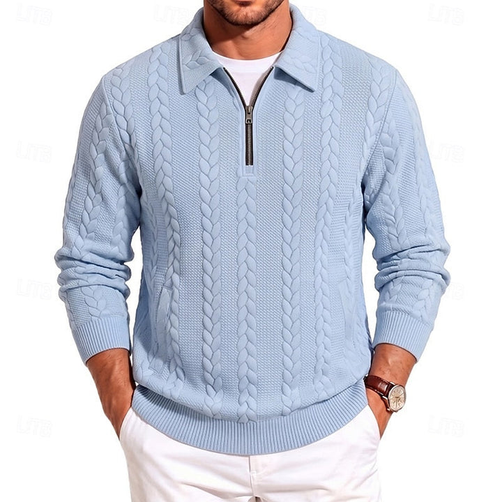 Chase | Textured Quarter-Zip Jumper