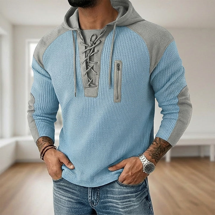Wesley | Lace-Up Hooded Pullover Hoodie